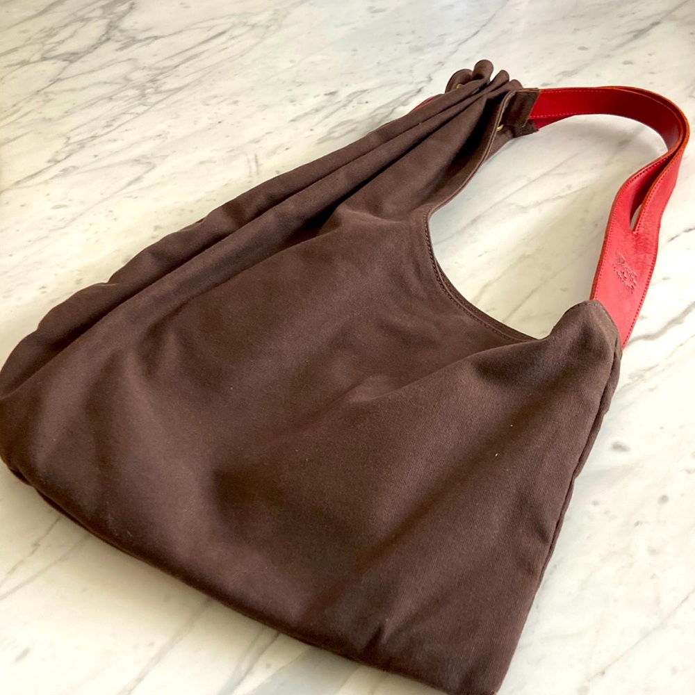 IL Bisonte canvas and leather bag